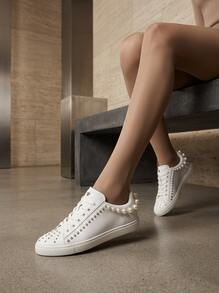 Stuart Weitzman 女款運動休閒鞋 柔軟輕量透氣 訓練運動鞋 黑色 SJ850_WHT - 白色. - 查看 5