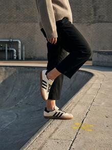 Adidas Samba Hi Og Women Sneakers Lightweight Breathable Cushioned Daily Casual White ID0478 - beige and black - View 4