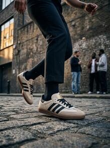 Adidas Samba Hi Og Women Sneakers Lightweight Breathable Cushioned Daily Casual White ID0478 - beige and black - View 8