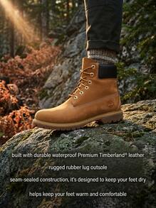 Timberland 6英吋女款運動鞋 防滑支撐柔軟戶外慢跑鞋 黃色 TB010361 - 中黃色 - 查看 2