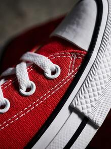 Converse Chuck Taylor All Star 女款休闲鞋 跑步休闲 轻便缓震 透气舒适 厚底 Logo 亲肤棉质百搭 日常健身通勤 下班后休闲旅行约会 红色 M9696C - 紅色 - 查看 6