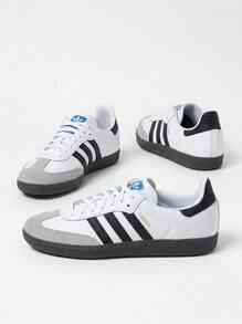 Adidas Samba 女款運動鞋 緩震舒適 百搭健身訓練鞋 黑色 IG9030 - 雲白/核心黑/膠 - 查看 4