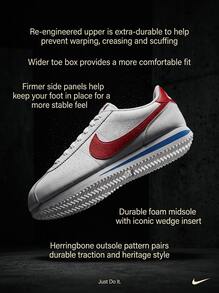 Nike Cortez Hi OG 男款運動鞋，輕量透氣緩震，日常休閒，白色，DM4044-108 - 白色/大學紅-大學藍 - 查看 2
