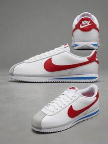 Nike Cortez Hi OG 男款運動鞋，輕量透氣緩震，日常休閒，白色，DM4044-108 - 白色/大學紅-大學藍 - 查看 4