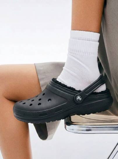 Crocs Classic Lined Unisex Clog Black CR203591 BKBK