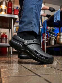 Crocs Giày lười Unisex thấm hút mồ hôi thoáng khí chống nắng chống gió giữ ấm đa năng logo trơn dễ giặt nhanh khô thể thao ngoài trời chạy bộ hàng ngày đi học nam nữ màu đen 10075-001 - đen - Xem 7