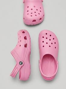 Crocs 经典男女通用凉鞋，吸汗透气保暖，百搭耐穿，弹性好，易洗快干，适合运动、户外跑步、瑜伽、日常穿着，粉色，货号：10001-6I2 - 粉紅色 - 查看 4