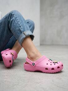 Crocs 经典男女通用凉鞋，吸汗透气保暖，百搭耐穿，弹性好，易洗快干，适合运动、户外跑步、瑜伽、日常穿着，粉色，货号：10001-6I2 - 粉紅色 - 查看 3