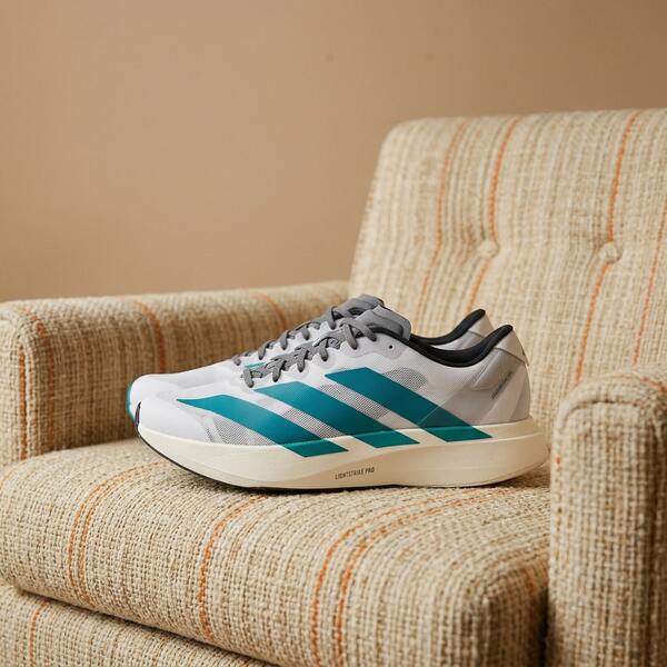 Adidas Adizero EVO SL Men's Running Shoes Cloud White / Pure Teal / Grey Four JS4487