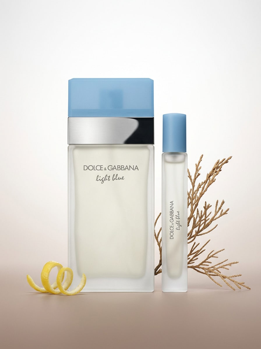 DOLCE & GABBANA light blue 香り付きキャンドル Dolce & Gabbana Light Blue 3 Pcs Set For Women (Luxurious Candle