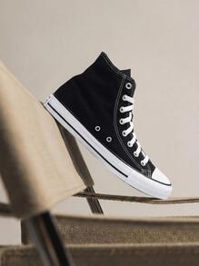 Chuck Taylor All Star 全明星经典帆布高帮休闲运动鞋男女款 M9160C - 黑色 - 查看 1