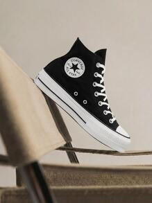 Converse Chuck Taylor All Star Lift Hi Black 560845C - Black/White/White - View 1
