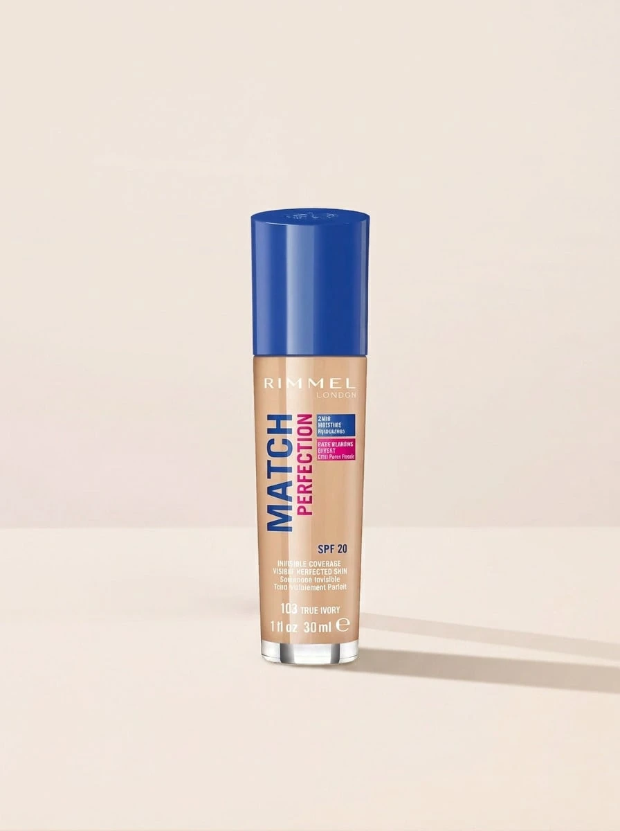 Rimmel Match Perfection Foundation Soft True Ivory 103 Neutral 30 ml - 103 True Ivory - Ver 1