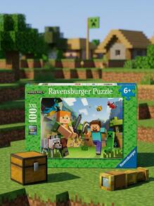 Ravensburger Minecraft 100Pieces Jigsaw Puzzles Kids Age 6Years+ 12004176 - Multicolor - View 1