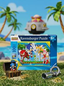 Ravensburger WT Sonic Core 100Pieces Jigsaw Puzzles Kids Age 6Years+ 12001134 - Multicolor - View 1