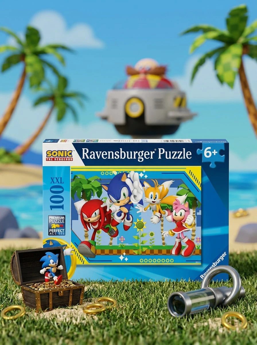 Ravensburger WT Sonic Core 100Pieces Jigsaw Puzzles Kids Age 6Years+ 12001134 - Multicolor - View 1