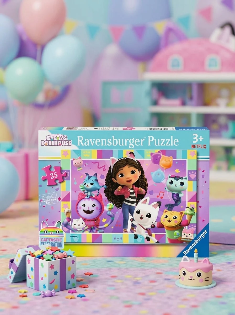 Ravensburger Gabby's Dollhouse Let's Celebrate! 35 Pieces Jigsaw Puzzles Kids Age 3Years+ 12004023 - Multicolor - View 1