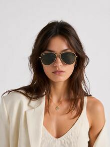 Ray Ban Women's Sunglasses Anti-Glare Versatile Durable Casual Sports Festival Gold ORB-3025-181/71 - Gold - View 1
