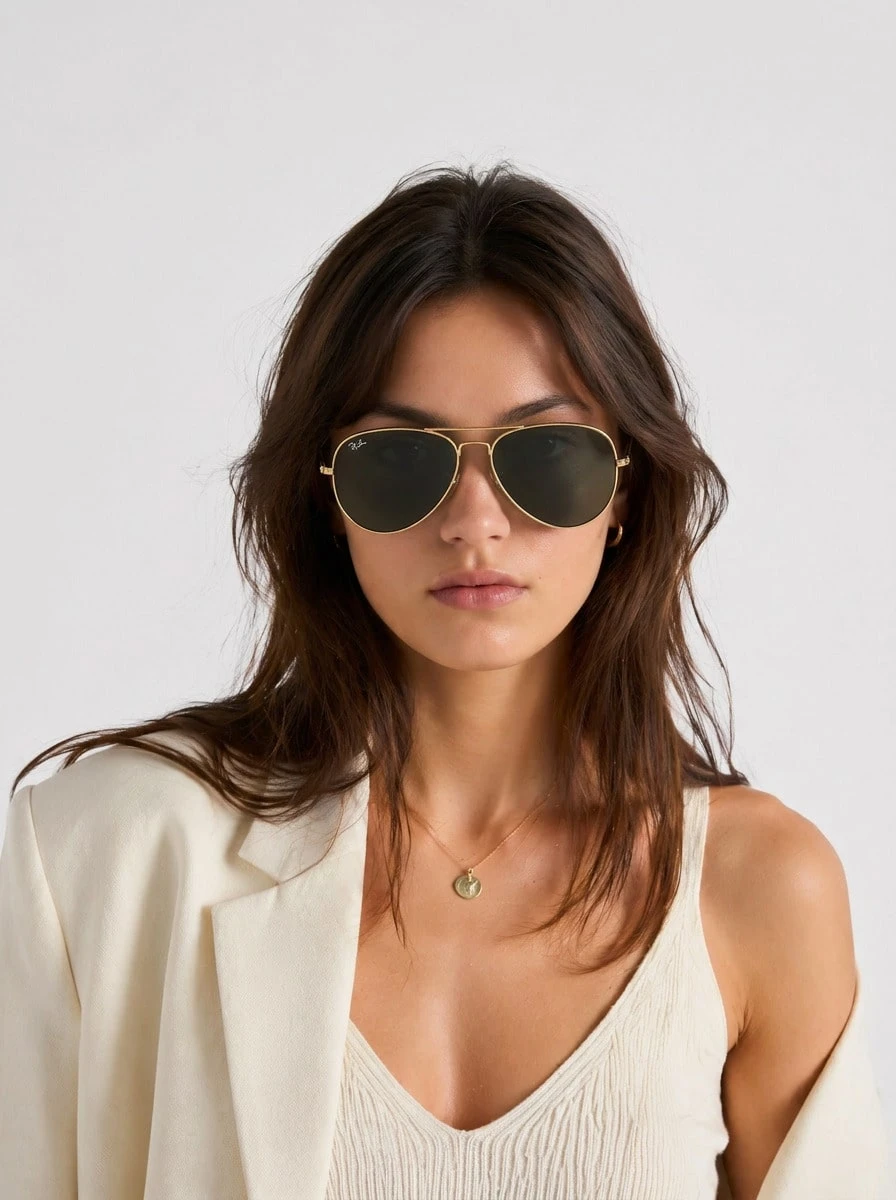 Ray Ban Women's Sunglasses Anti-Glare Versatile Durable Casual Sports Festival Gold ORB-3025-181/71 - Gold - View 1