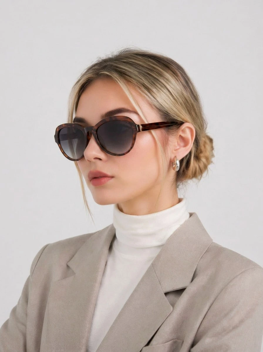 Derek Lam Women's Sunglasses UV Protection Stylish Classic Beach Daily Vacation LOGAN-BWNST - Brown - View 1
