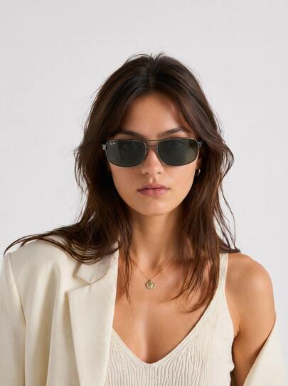 Ray Ban Women's Sunglasses Anti-Glare Versatile Durable Vacation Outdoor Travel Black ORB-3445-004