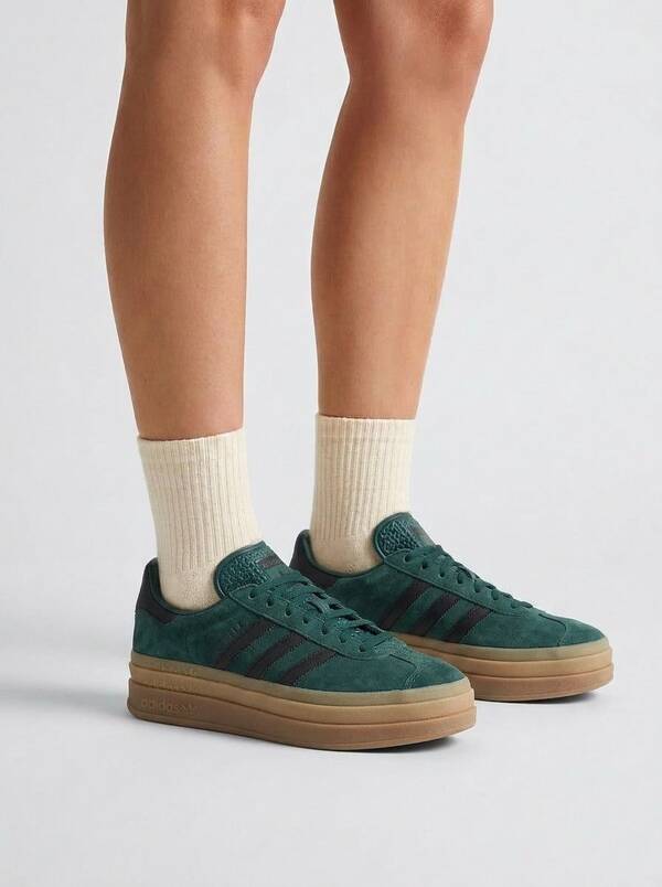 Adidas Gazelle Bold Women's Shoes Aurora Ivy / Core Black / Gum JQ3583