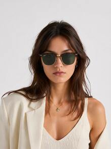 Ray Ban Women's Sunglasses Brown Lightweight Frame UV400 Protection ORB-3016-W0366 Festival Beach Day Vacation Cozy Season Pick - Rust Brown - View 1