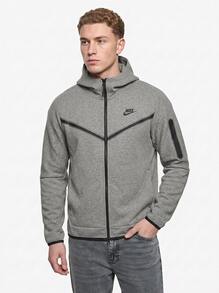 Nike Tech Men's Full-Zip Jacket Grey - Cave Stone/Black - Ver 1