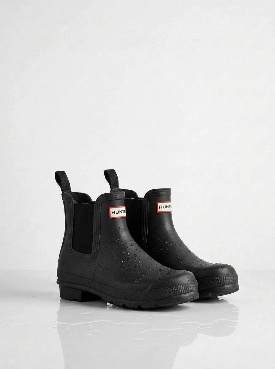 Hunter Original Black Chelsea Men Boots Black MFS9116RMA - Black - View 1
