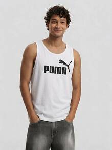 Puma Men's Sports Tees & Tanks Versatile Lightweight Easy To Match Weekend Sports Outdoor White 682544-02 - Blanco Negro - Ver 1