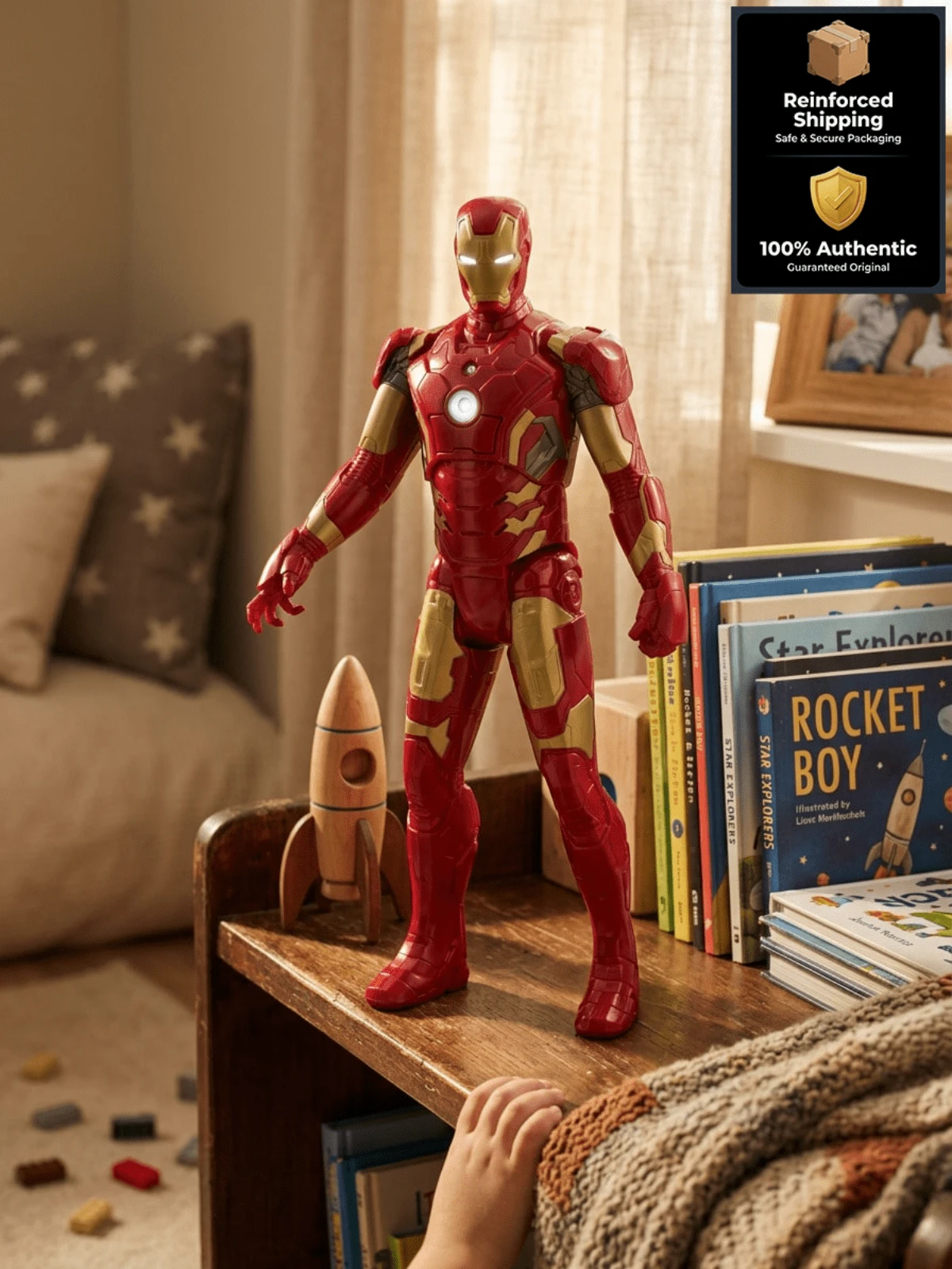 Mattel Marvel Titan Hero Tech 鋼鐵人 Mark 43 可動人偶 – 12英吋電子鋼鐵人公仔,附音效與發射裝置,史詩級超級英雄動作遊戲,適合4歲以上兒童的禮物,Marvel Avengers 粉絲生日禮物 - 漫威泰坦英雄科技 - 查看 1