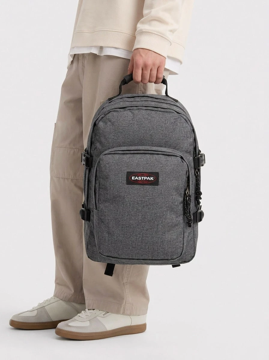 Eastpak Provider - Fashionable Versatile Casual Everyday Backpack - Black and Grey - View 1
