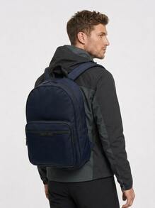 Tommy Hilfiger Metal Logo Men's Backpack Blue - Black - View 1