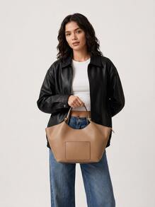 DKNY Paula Commuter Women Shoulder Bag Brown - Tabac - Voir 1