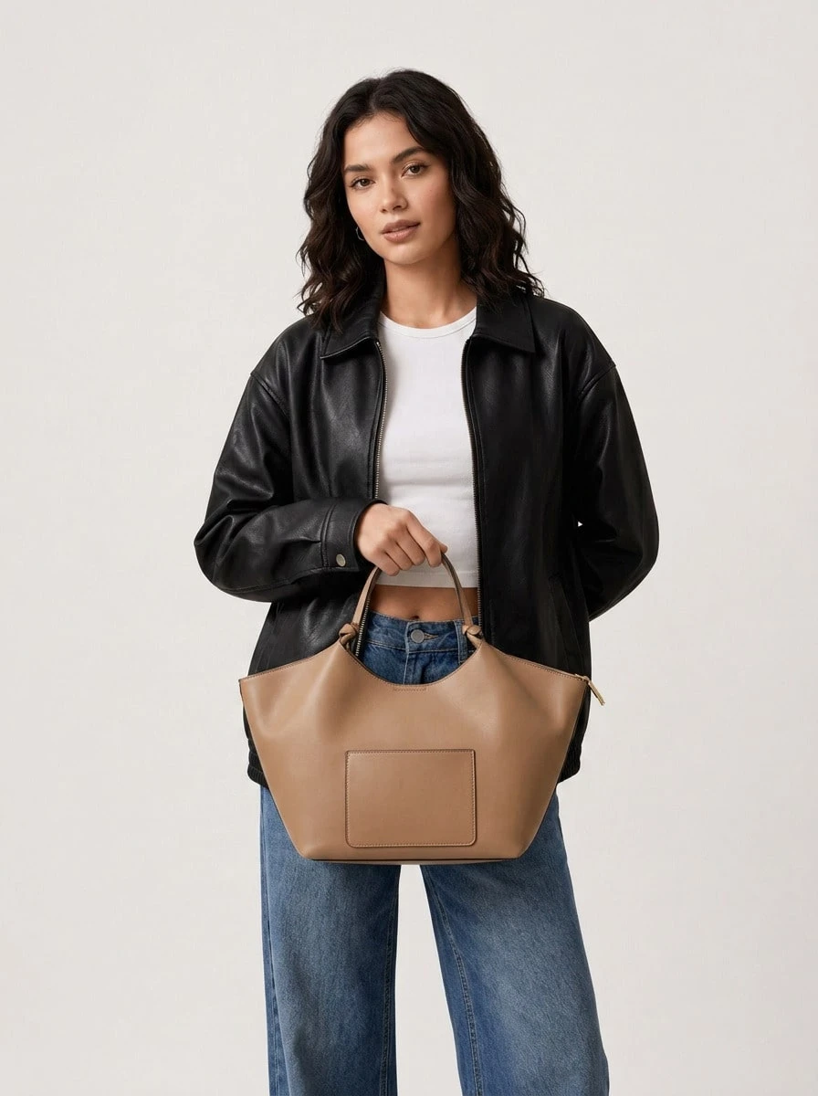 DKNY Paula Commuter Women Shoulder Bag Brown - Tabac - Voir 1