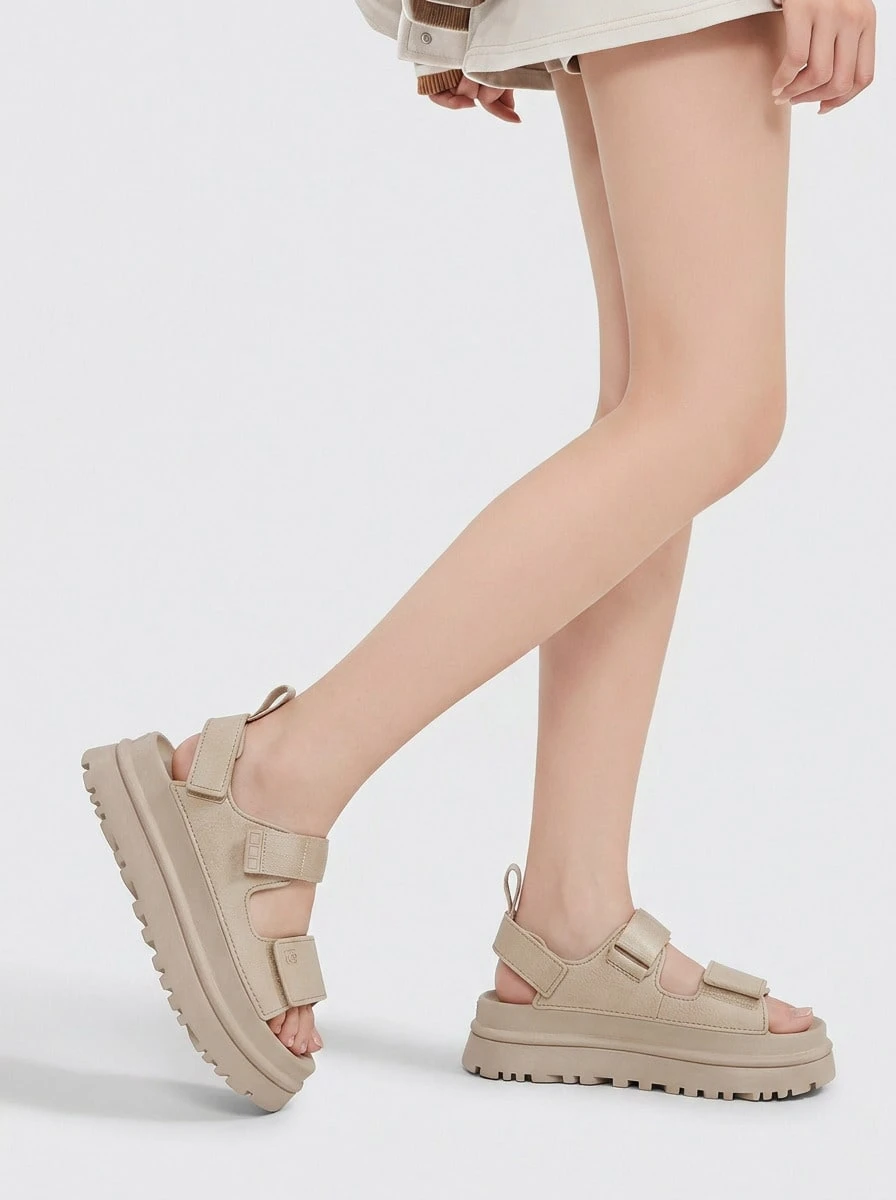 Women's Anti-Slip Rugged Cushioned Weekend Travel Casual Gold 1152685-SSAL - Shadow Cream - View 1