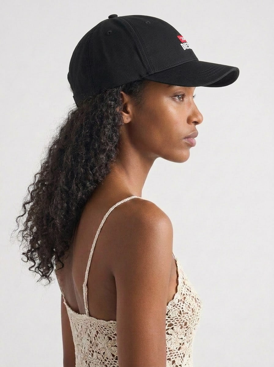 Diesel Sports Caps Breathable Embroidered Sun Protection Beach Running Casual A12047-0RJCAR-001 - Black - View 1