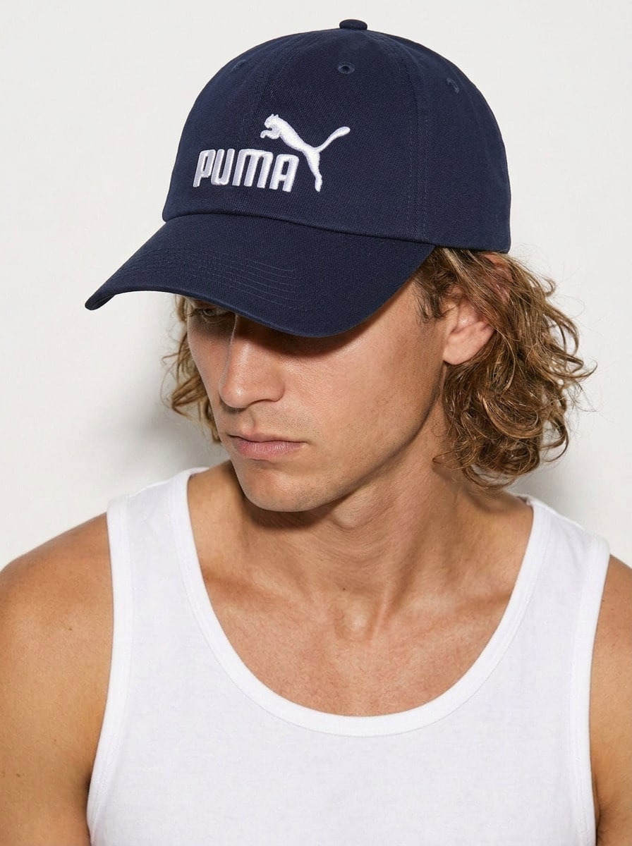 Puma Sports Caps Embroidered Sun Protection Versatile Running Casual Hiking Blue 025999-10 - Blue - View 1