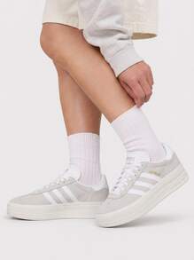 Adidas Gazelle Bold Women's Sneakers Grey Two / Cloud White / Core White HQ6893 - 灰二/雲白/核心白 - 查看 1