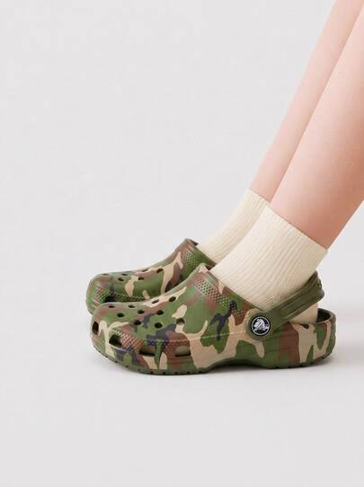 Crocs CLASSIC ALL-TERRAIN CLOG Kids' Clogs Easy To Clean Ergonomic Waterproof Vacation Travel Casual Green 205813-3TC