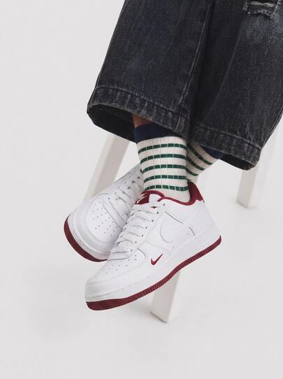 Nike Air Force 1 Kids' Sneakers Classic Retro Comfortable Weekend Casual Outing White HF0952-100