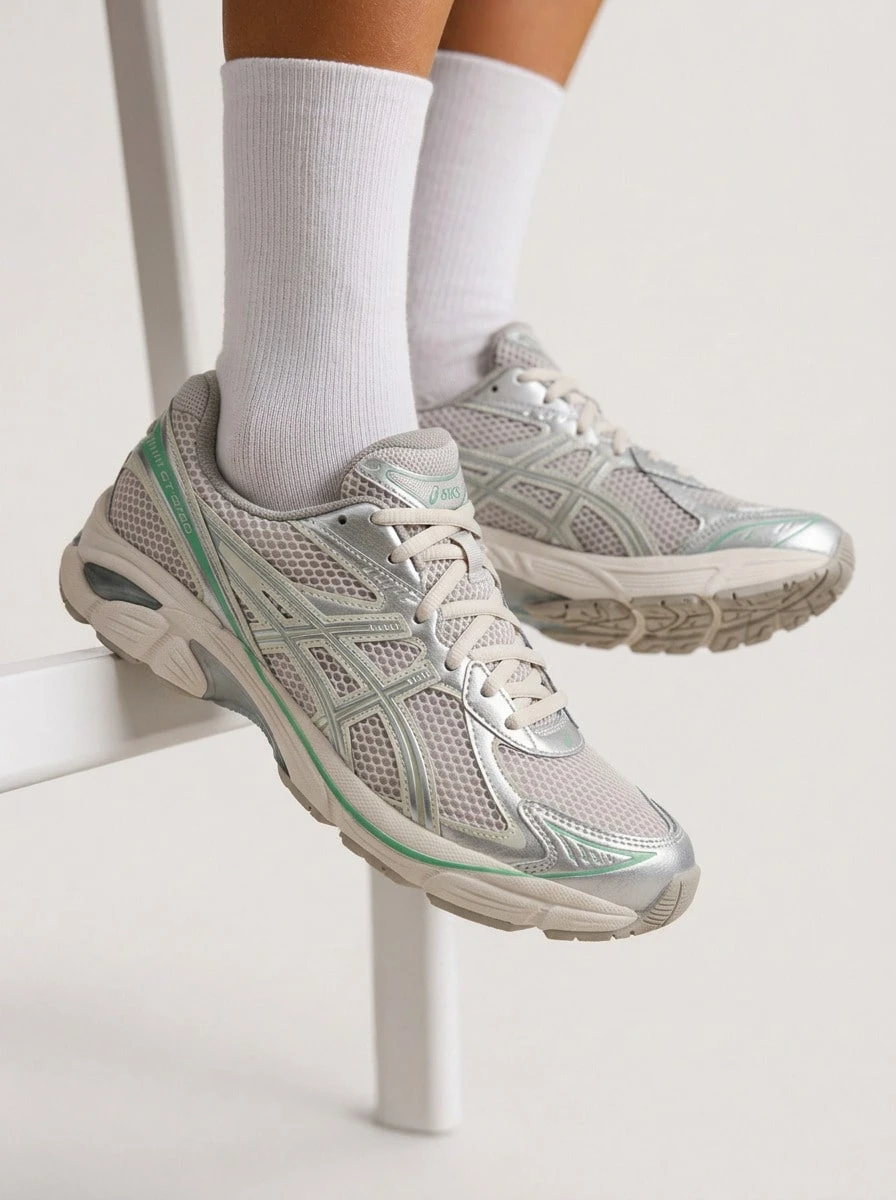 Asics Gt-2160 Unisex Sneakers Smoke Grey / Peppermint 1203A275 - GRIS HUMO/MENTA - Ver 1