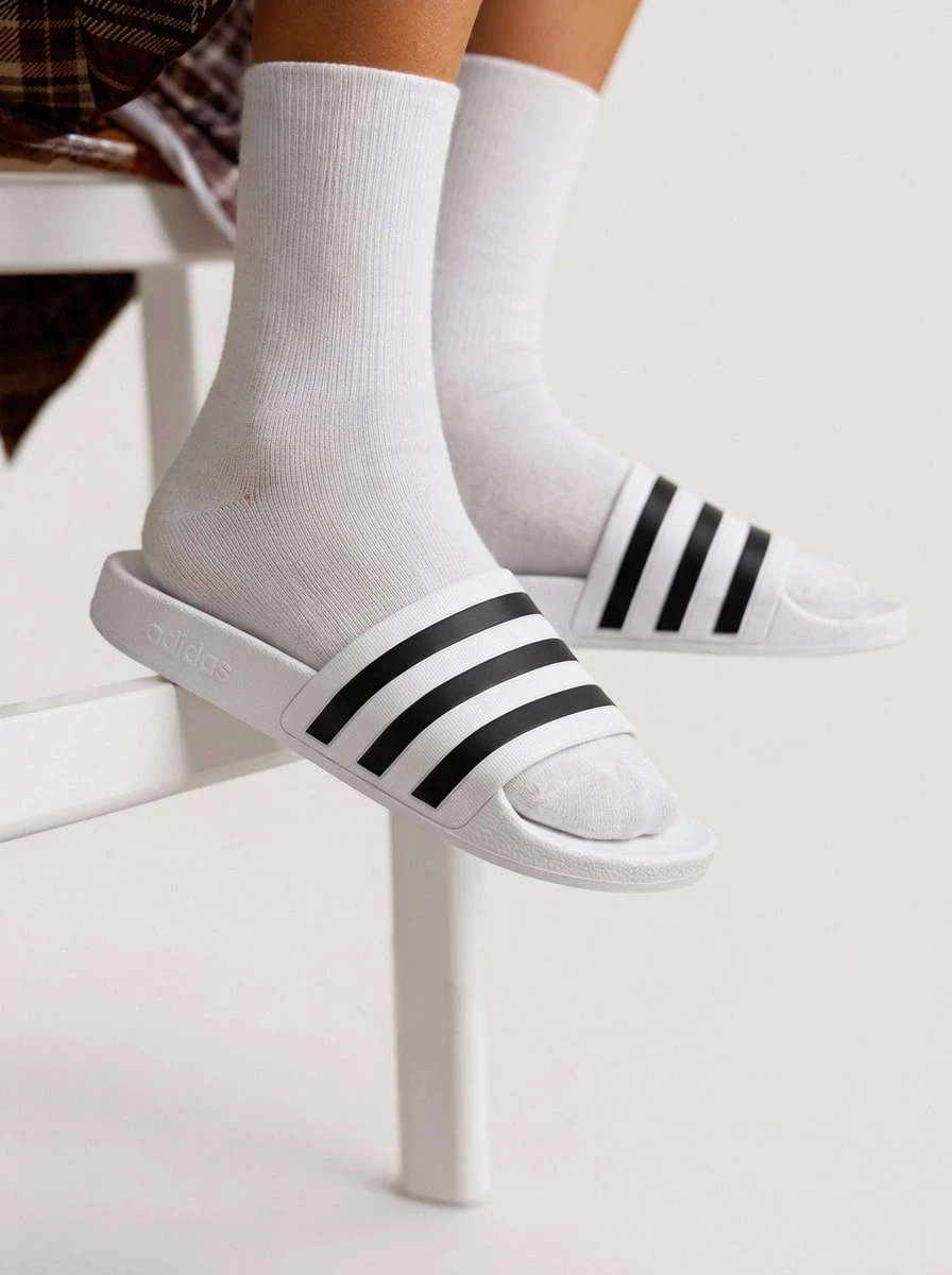 Adilette 's Slides F35539 - Cloud White/Core Black/Cloud White - View 1