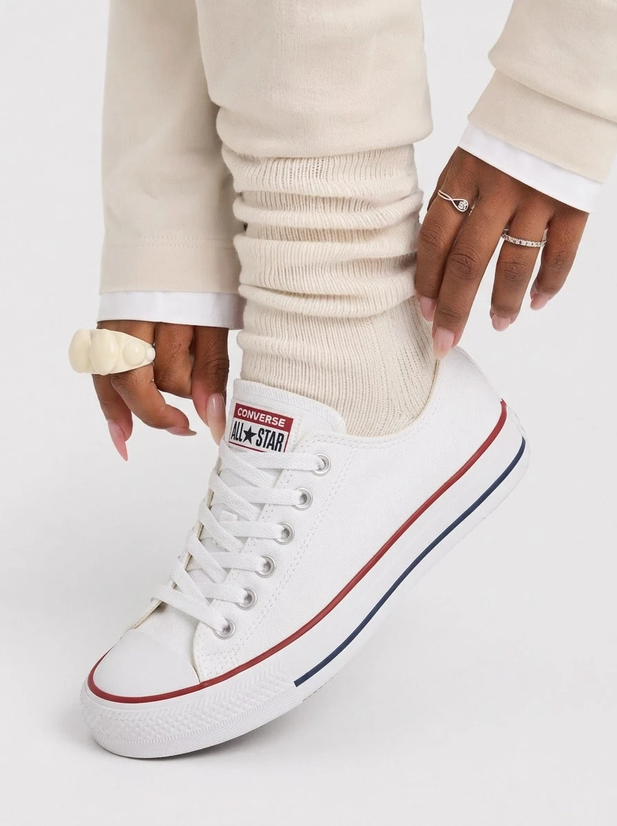 Converse Chuck Taylor All Star Hi Women's Casual Athletic Shoes Anti-Slip Lace-Up Heritage Training Travel Running White M7652C - Blanco óptico - Ver 1