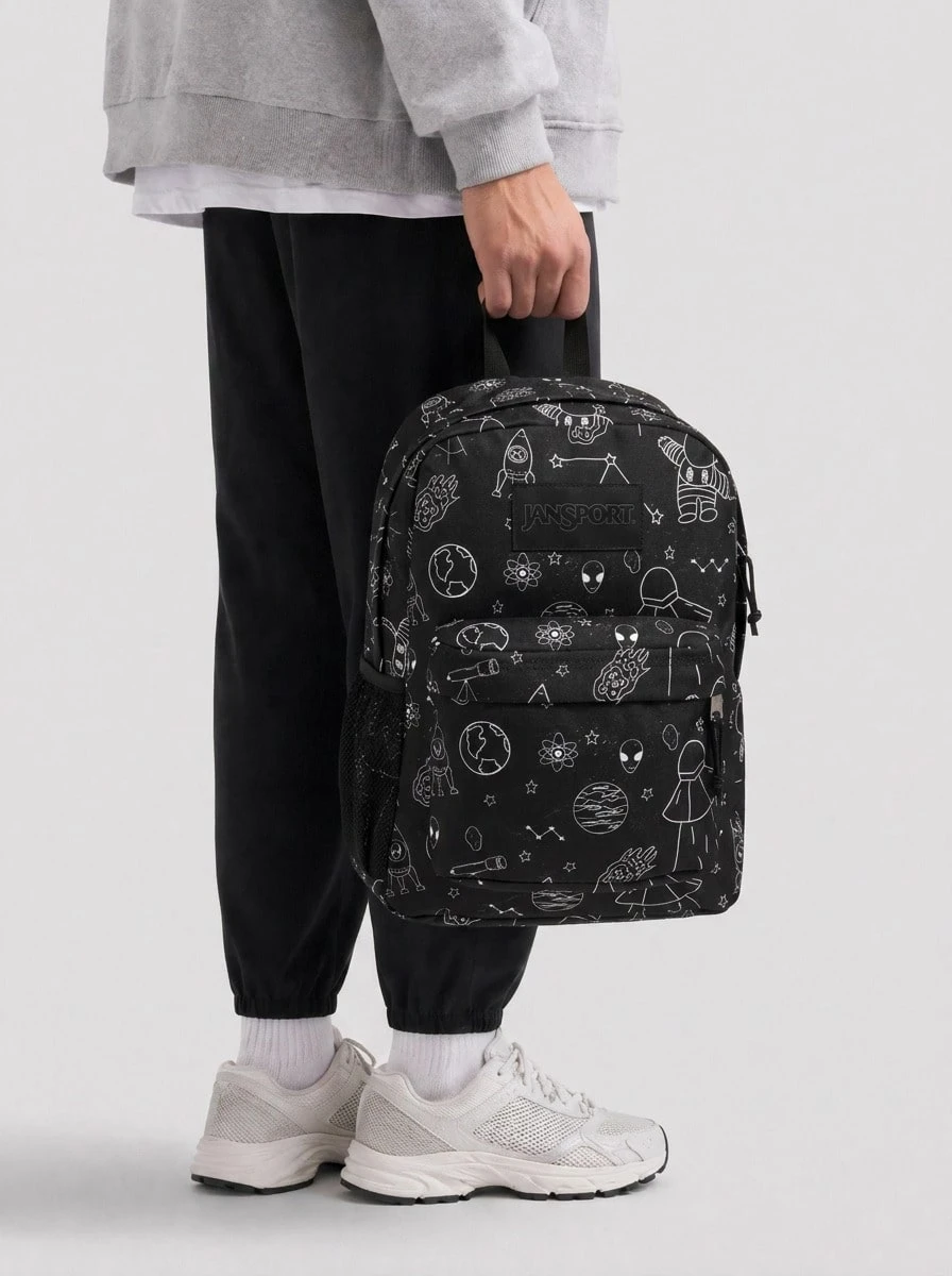 JanSport SuperBreak Plus Unisex Backpack Cosmic City - Cosmic City - 查看 1