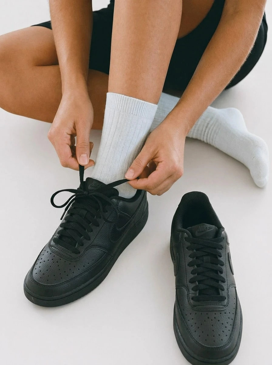 Nike Court Vision 女式运动鞋 黑色/黑色 CD5434-003 - 黑色/黑色 - 查看 1