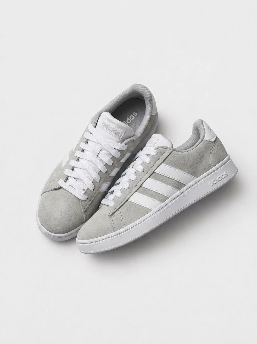 Adidas 大法院阿尔法 0 - 灰二/雲白/灰二 - 查看 1