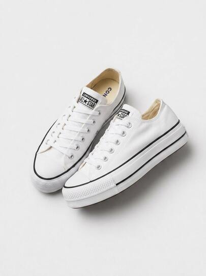 Converse Chuck Taylor All Star Lift Ox Women's Casual Athletic Shoes Flexible Rubber Outsole Lightweight School Office Shopping White 560251C