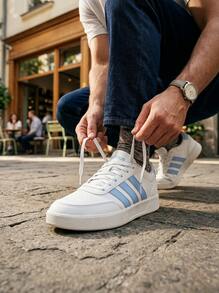 Adidas Hi Td 女款運動鞋 透氣百搭 日常戶外穿搭 白色 JQ6055 - 白色/藍色 - 查看 1