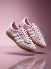 Adidas Handball Spezial Gs Se 女款運動鞋，輕量透氣舒適，日常休閒，粉紅色 JR2109 - 粉紅色 - 查看 1